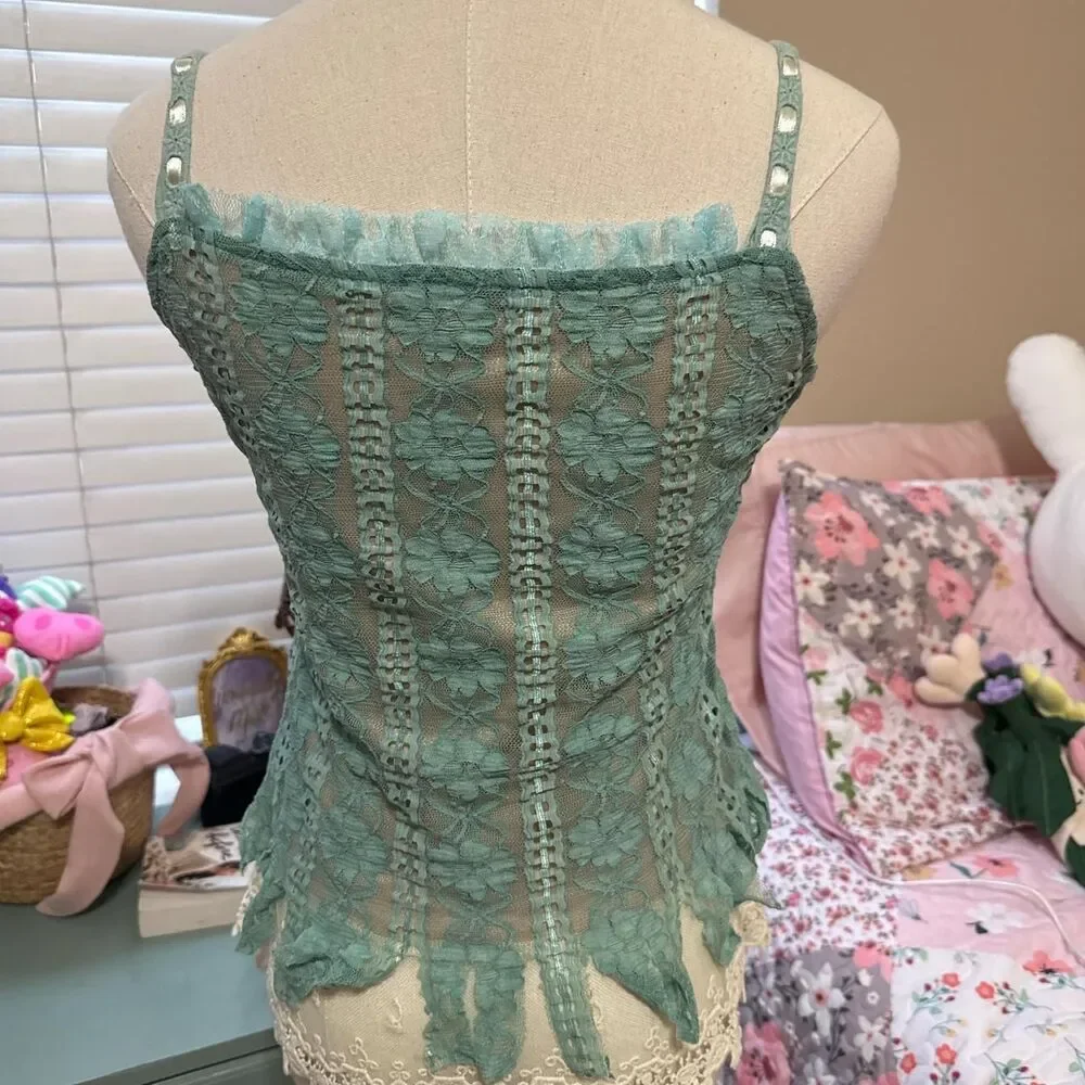 Unbranded Women's Blue and Green Corset - Picture 2 of 2